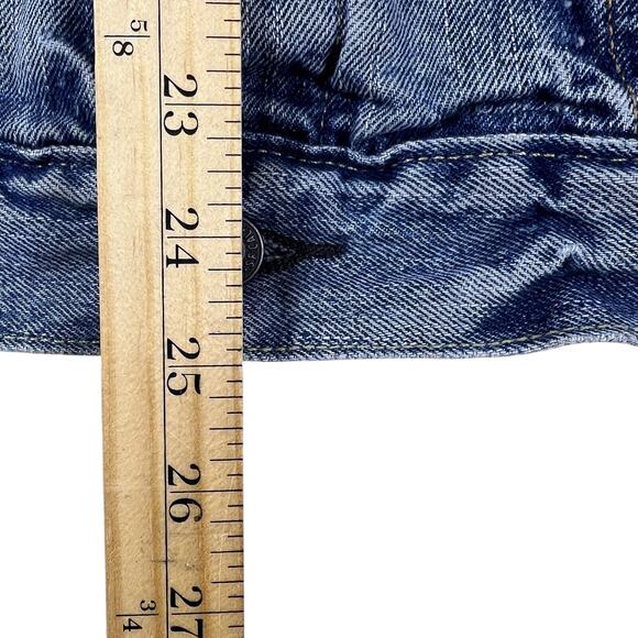Levis Denim Trucker Jacket Womens Small Blue 72334 Button Front Blue Jean Jacket - Picture 16 of 16